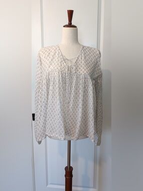 Daughters of India Rashmi Blouse Cinnamon Lightweight Flowy Boho Size Medium